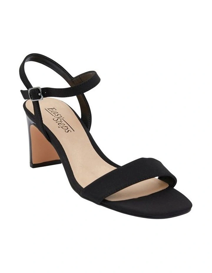 Unison Black Fabric Sandals