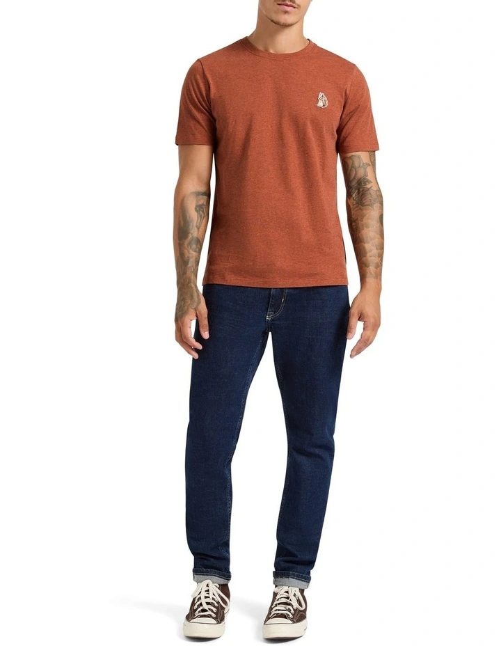 Iggy Badge Tee in Dark Rust