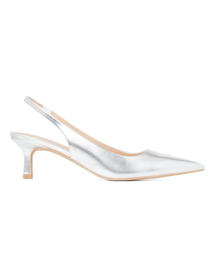 Nadine Slingback Pumps in Sliver