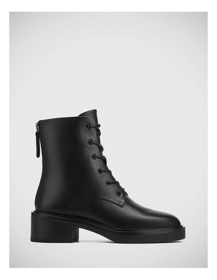 Giles Leather Ankle Boot in Black