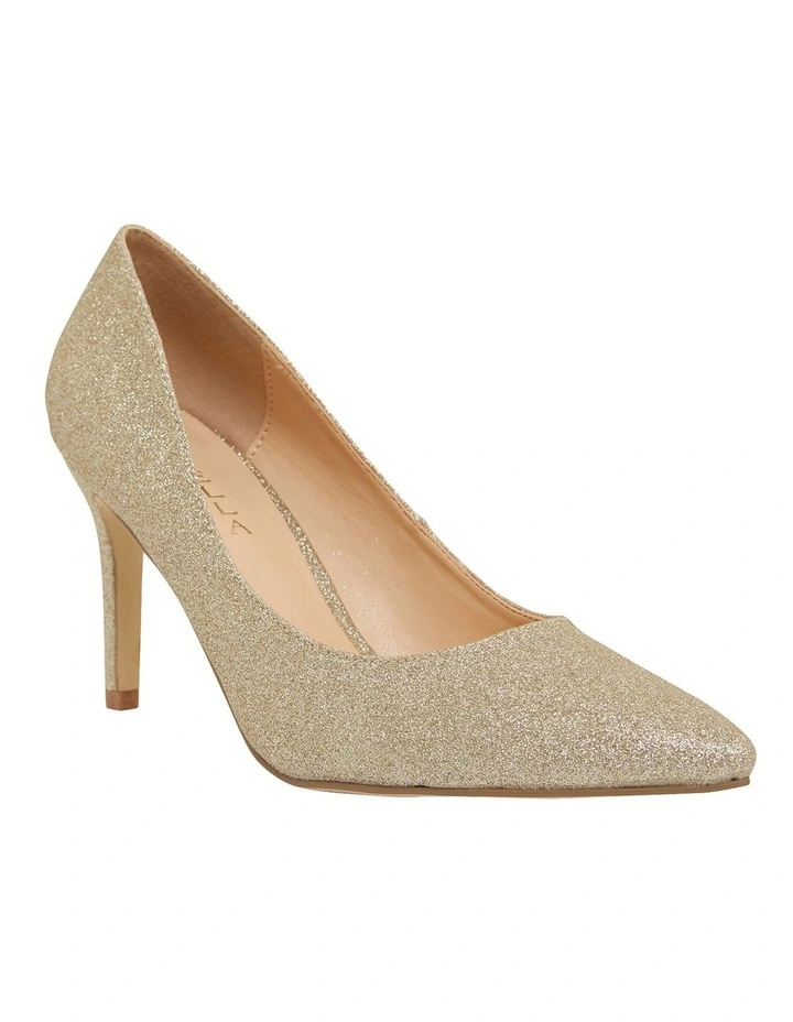 Wild Gold Glitter Heeled Shoes