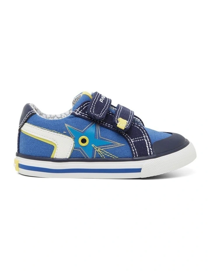 Star Canvas Self-Fastening Infant Sneakers in Blue