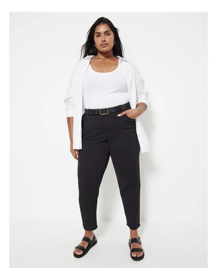 The Soft Stretch Casual Pant in Black