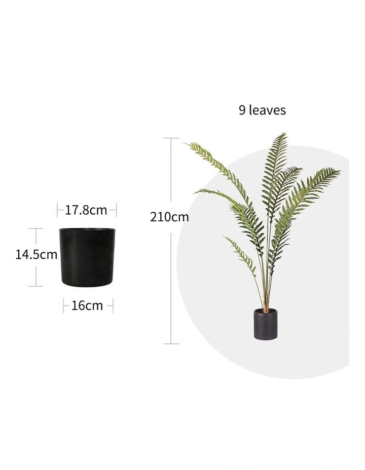 Artificial Foot Fern Tree 210cm in Assorted