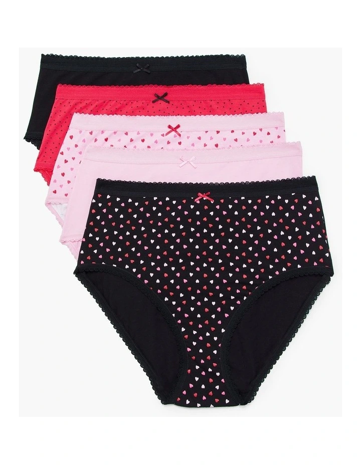 Cotton Love Briefs 5 Pack in Multi