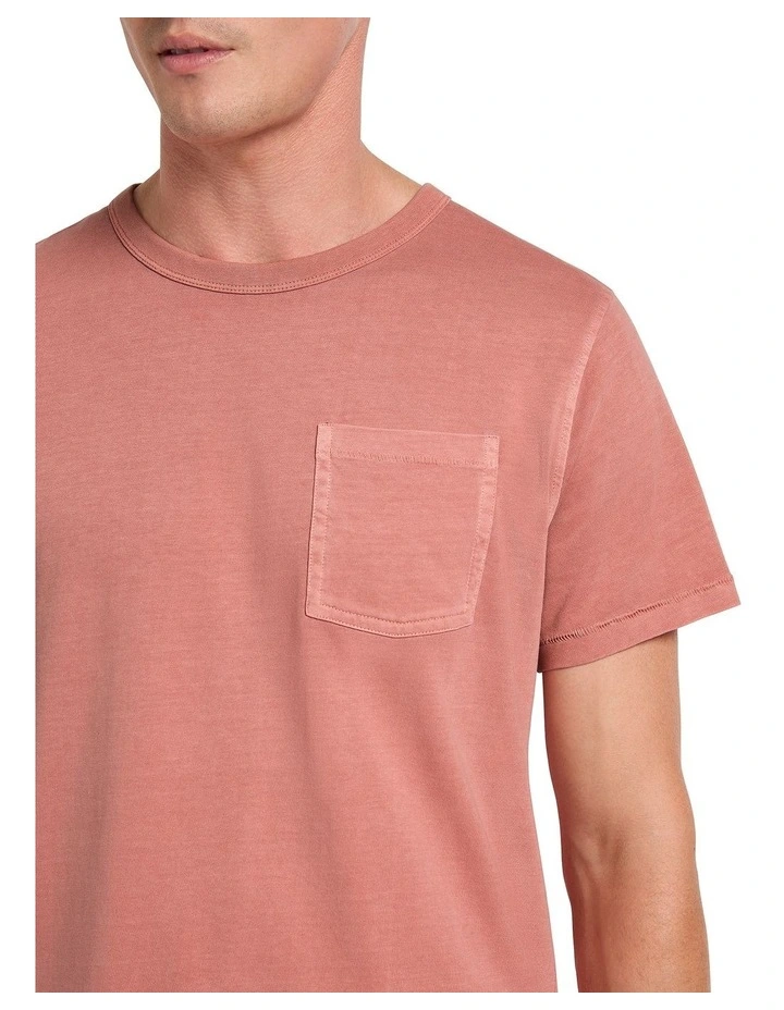 Abel Garment Dye Tee in Red