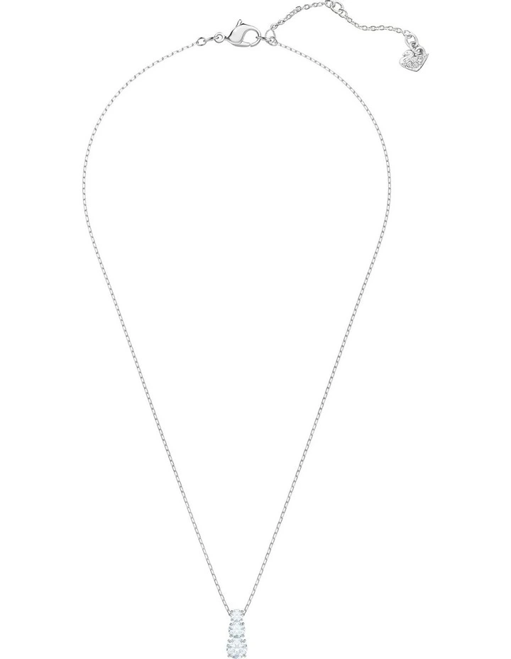 Attract Trilogy Pendant Round Cut Rhodium Plated in White