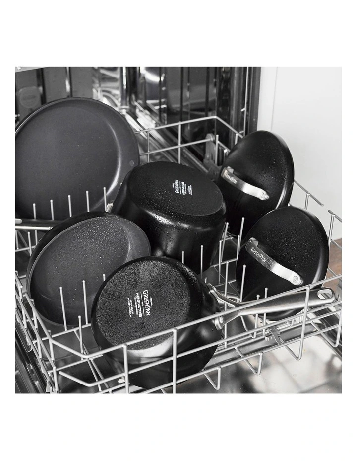 Cookware Set with Bonus Protective Sheets 5 Piece in Black