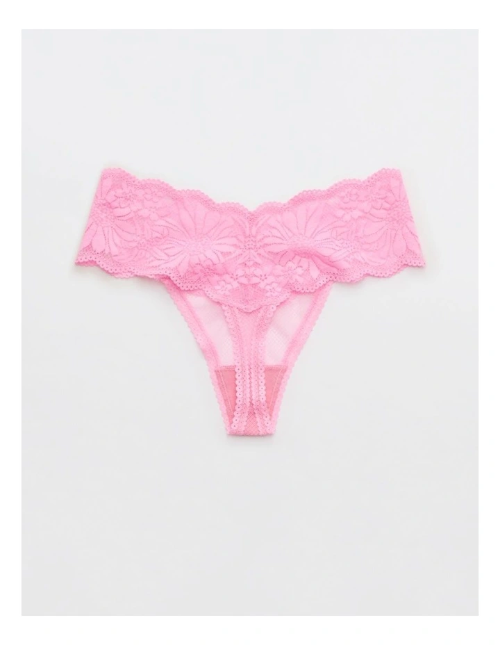 Hibiscus Lace Thong Underwear in Best Buds
