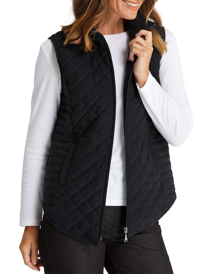 Microfibre Vest in Black