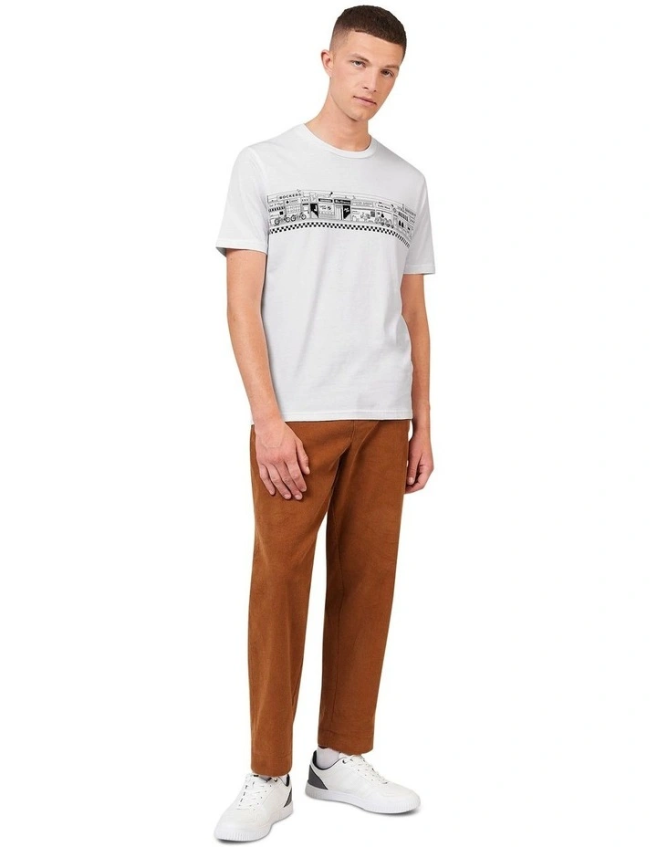 Street Stripe Tee in White