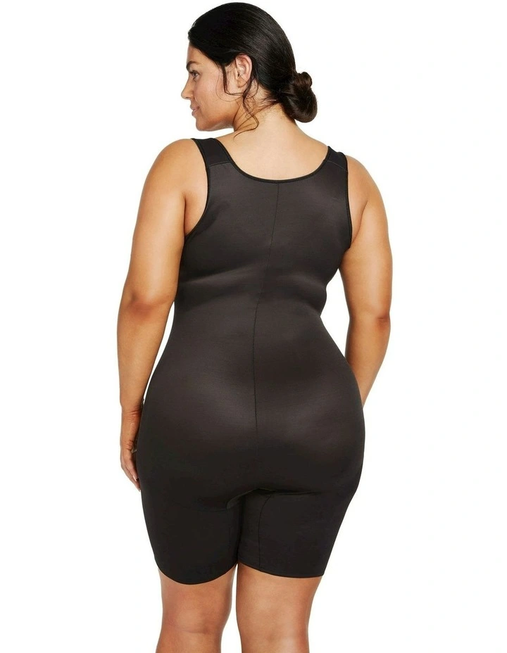 Unbelievable Comfort Plus Size Torsette Full Body Shaper in Black