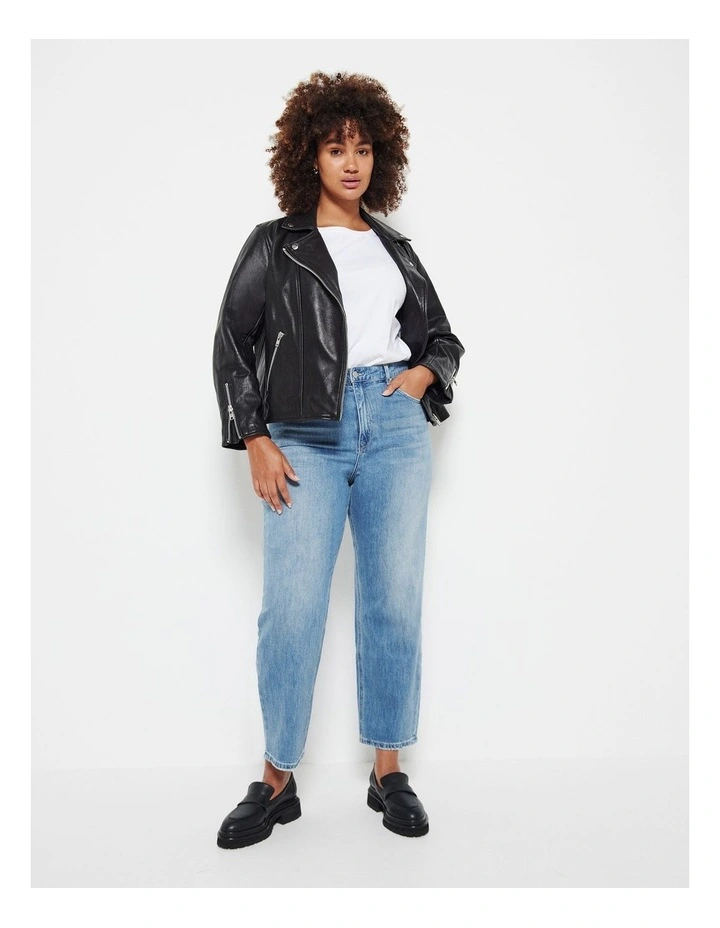 The Leather Biker Jacket in Black