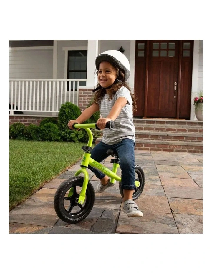 Steel Adjustable Balance Bike Ride On 25cm in Green