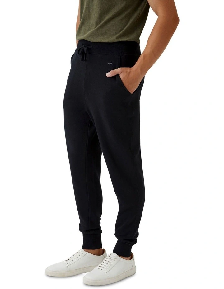 Benson Organic Cotton Track Pants in Black