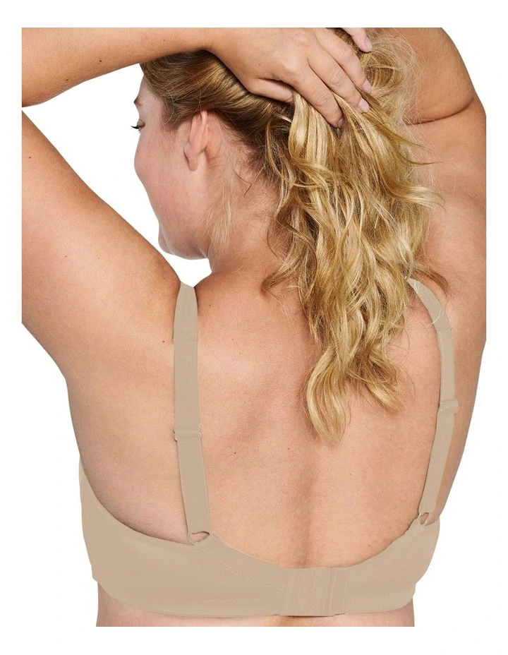 Plus Size Wirefree Bra With Padded Straps in Light Beige