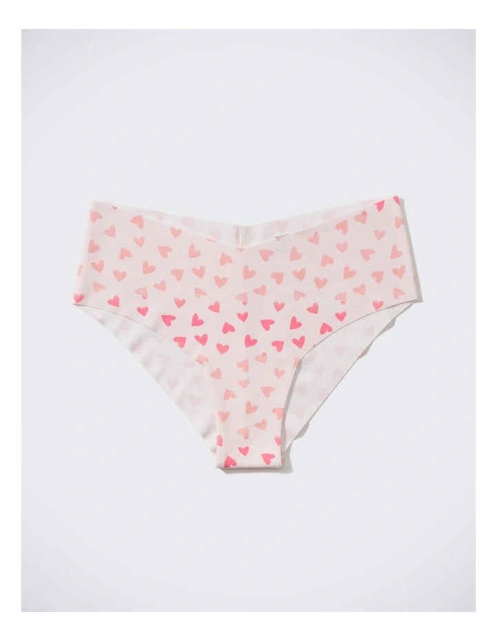 No Show Cotton Cheeky Underwear in Pink
