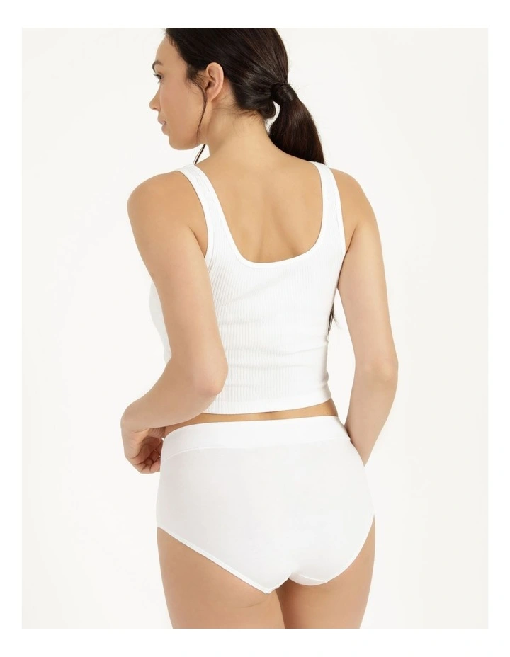 Organic Cotton Full Brief in White