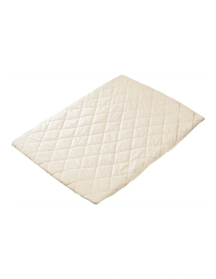 Quilted Travel Cot Fitted Padded Sheet Cream