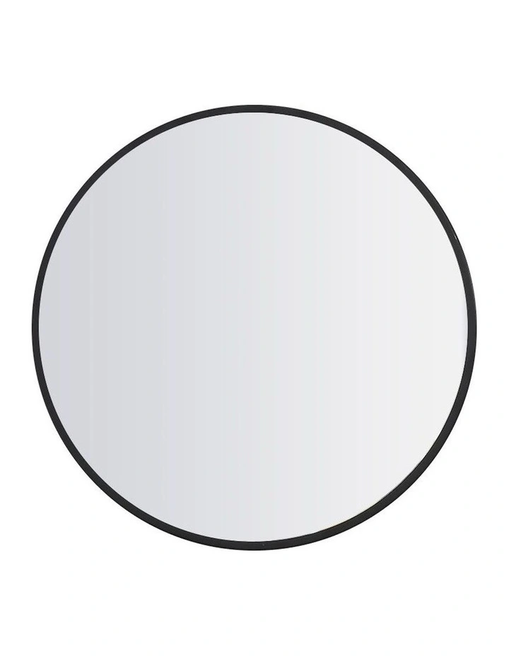 Bathroom Round Shaped Wall Mirror 60cm in Black
