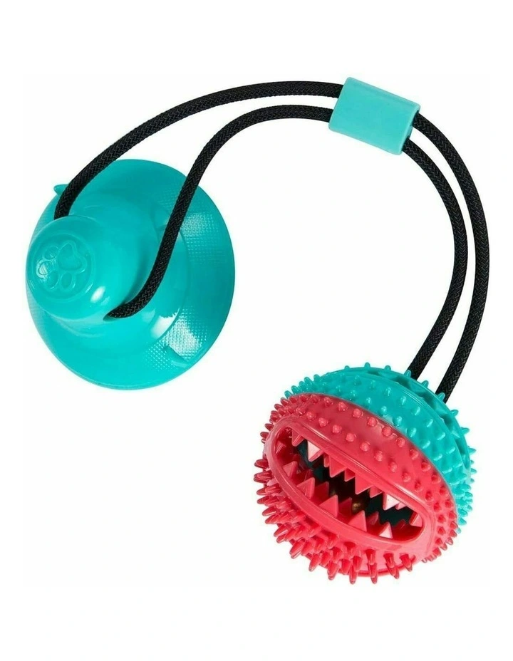 Dog Toy Suction Cup Self-Playing Rubber Ball Chew Food Dispensing