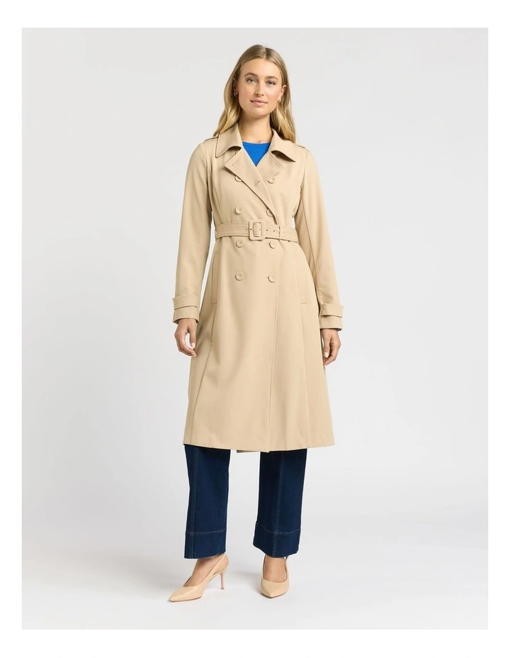 Trinity Trench Coat in Sand