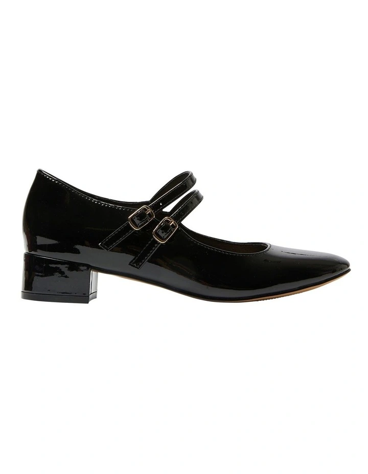 Stefanie Heeled Shoes in Black Patent Leather