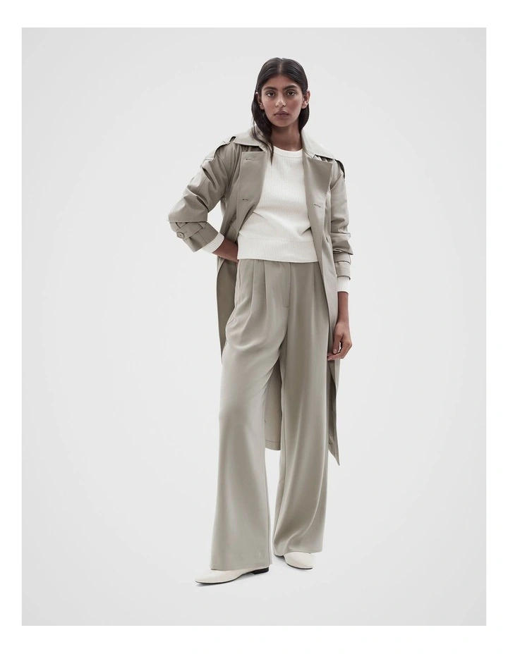 Cropped Crew Neck Knit in Ecru