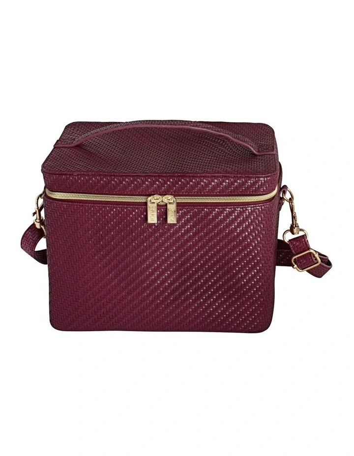 Herringbone Carry All Bag in Plum