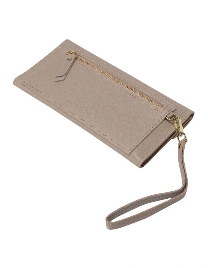 Mikaela Long Wallet in Beige