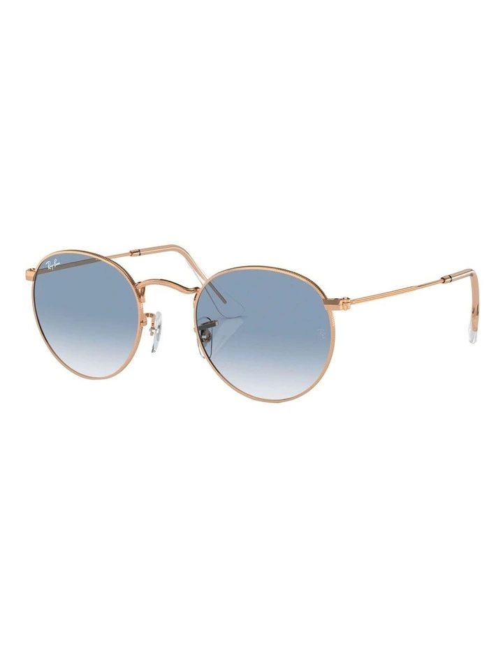 Round Metal Sunglasses in Gold