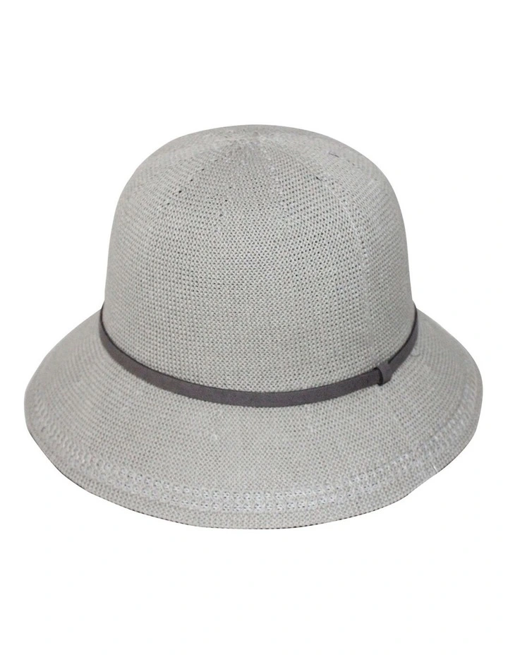 Lydia Cloche Hat in Light Grey