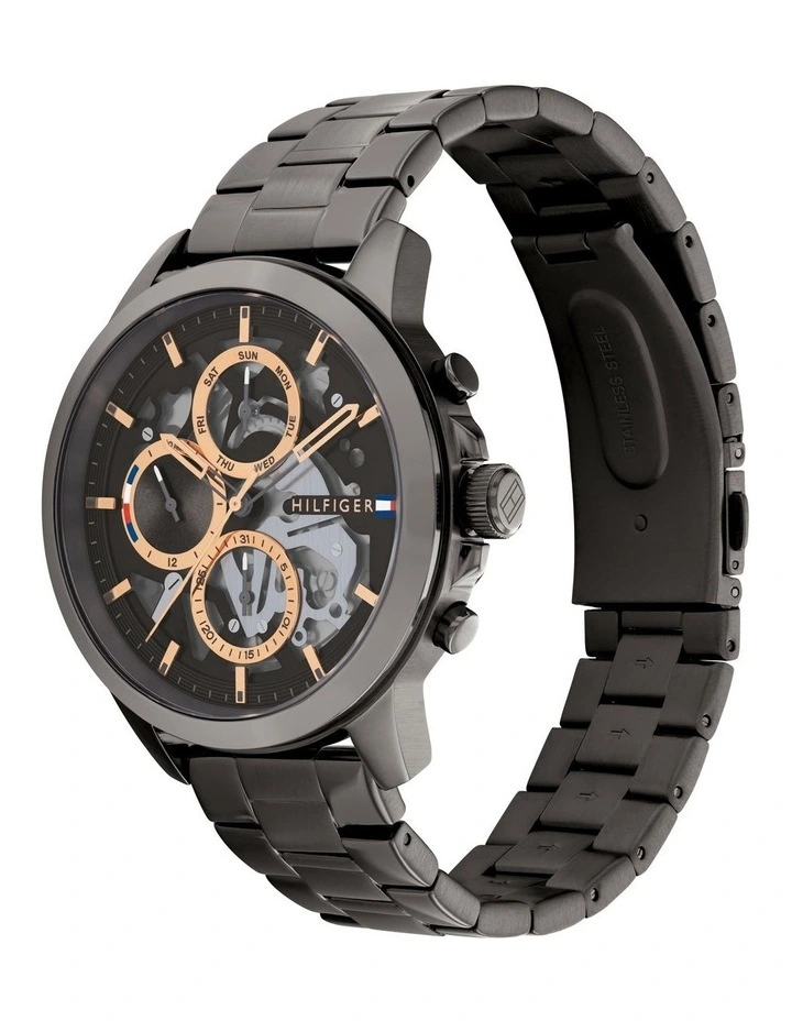 Henry Ionic Plated Steel Gent's Multifunction Watch in Grey