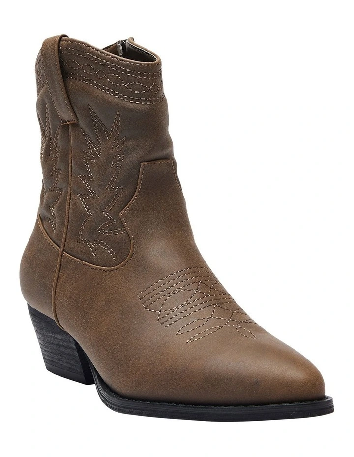 Texas Western Boots in Brown Smooth