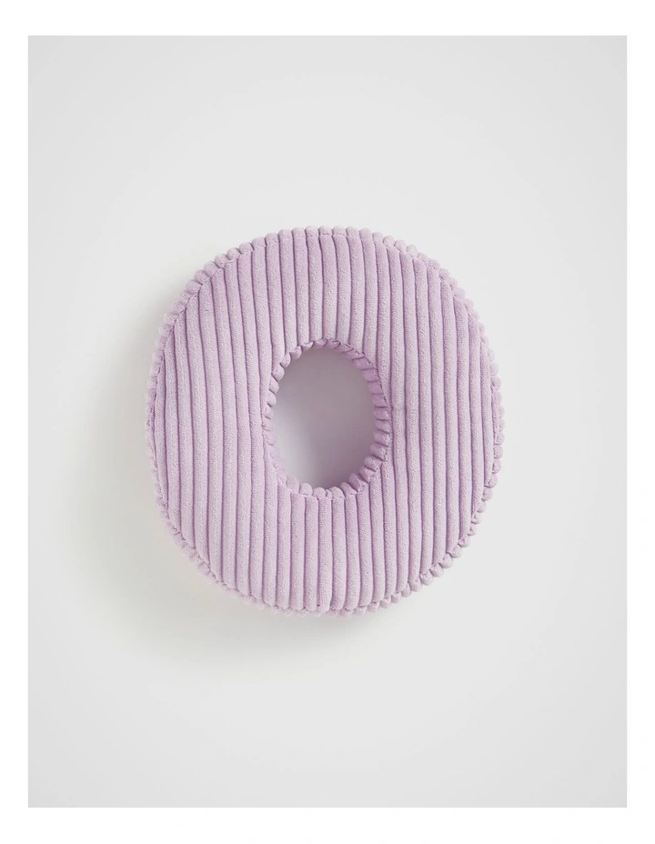 Orchid Cord Initial Cushion O in Purple