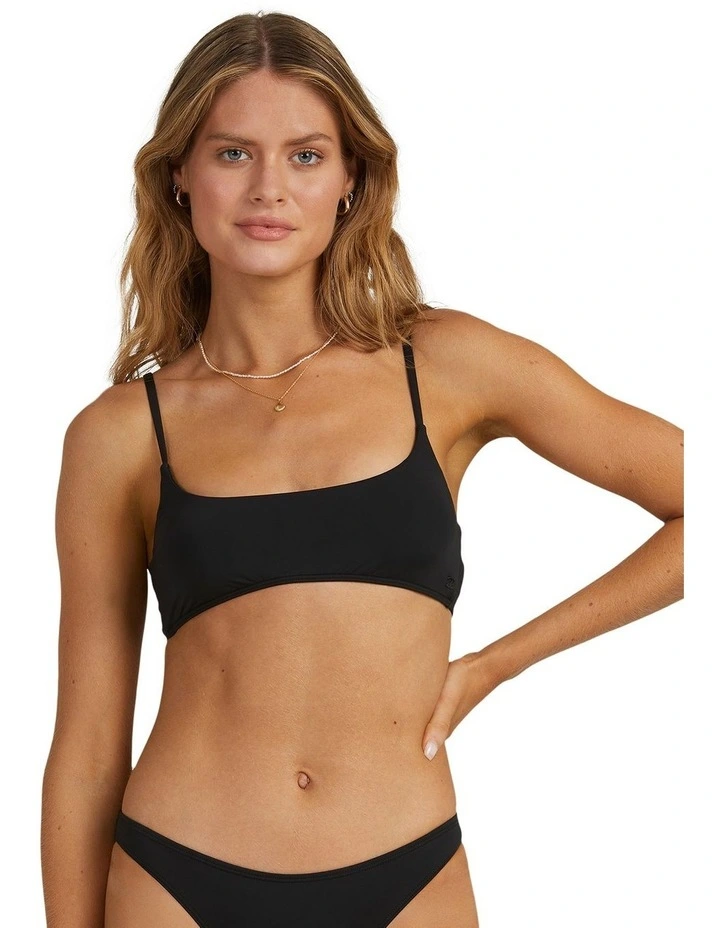 Sol Searcher Scoop Bralette Bikini Top Black