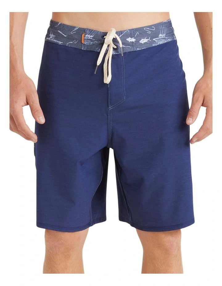 Line Spinner Board Shorts in Medieval Blue
