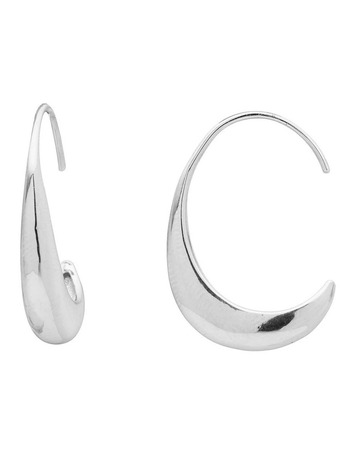 Crescent Earring in Silver