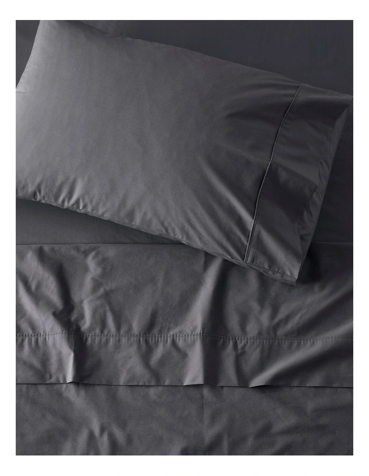 300TC Australian Superfine Cotton Sheet Set in Charcoal