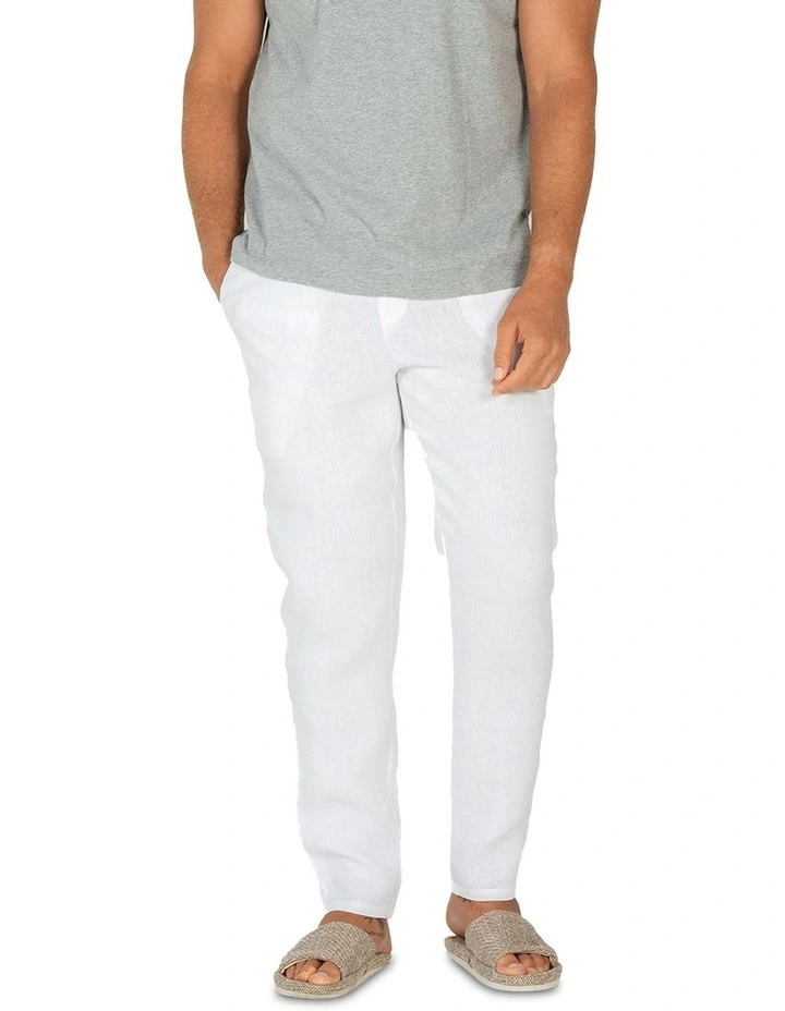 Linen Pant in White