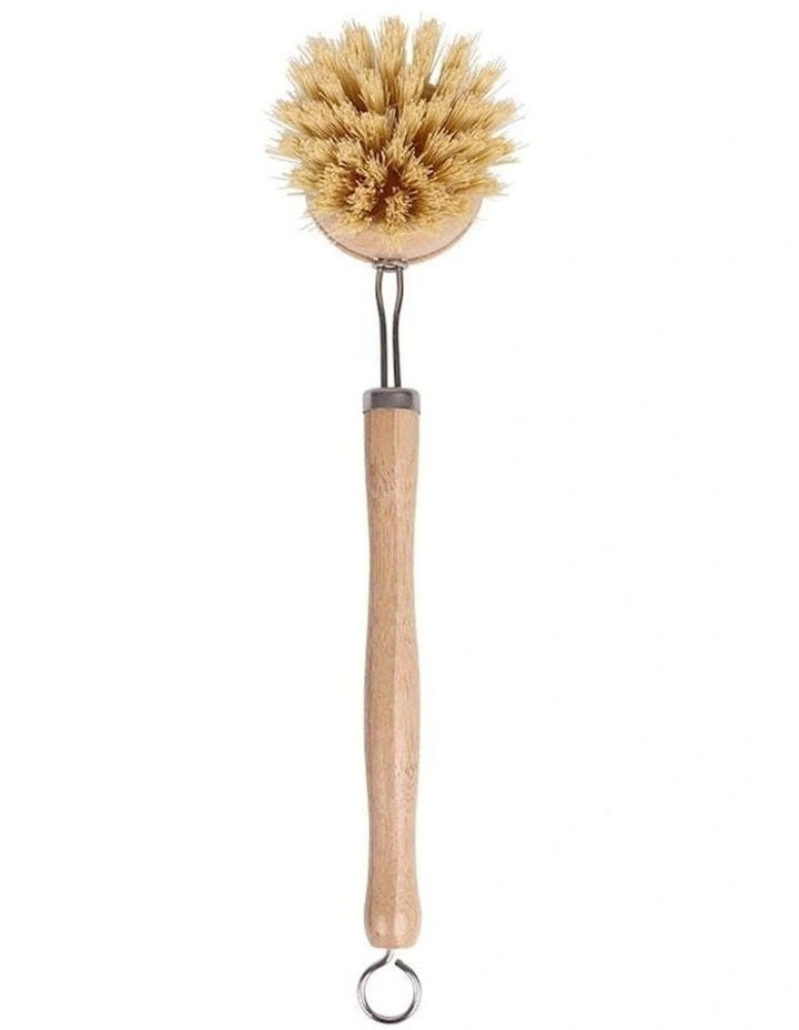 Eco Basics Plastic Free Dish Brush With Handle 22cm in Beige