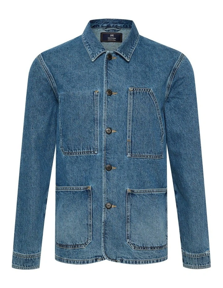 Heritage Denim Jacket in Light Washed Denim