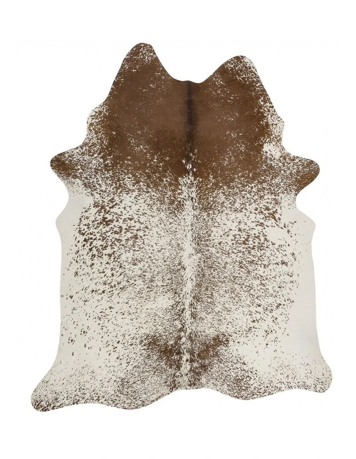 Exquisite Natural Cow Rug in White/Brown