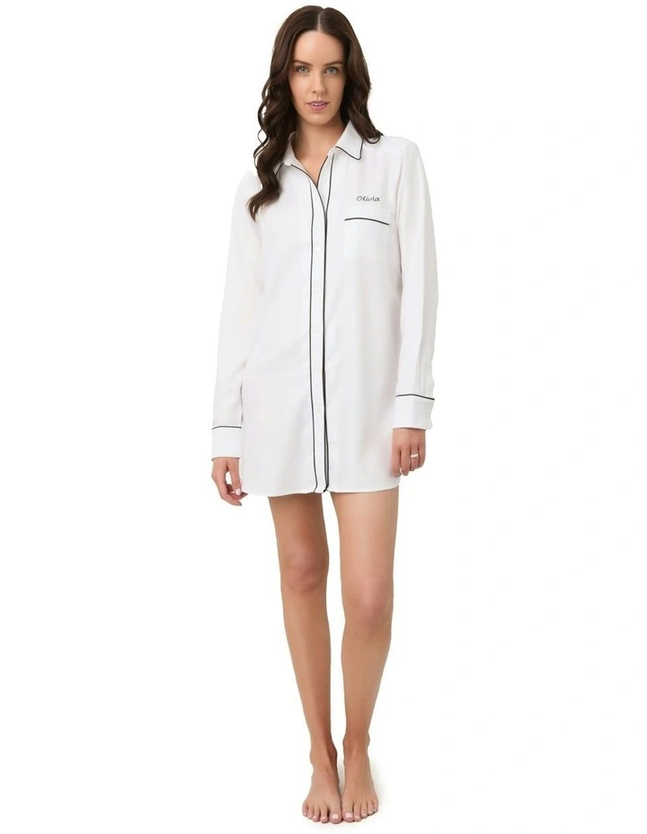 Jasmine Night Shirt in White