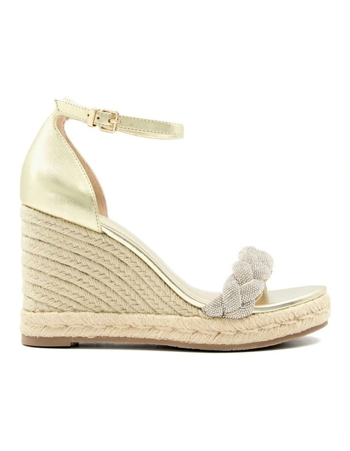 Kingdom Wedge Sandal in Gold