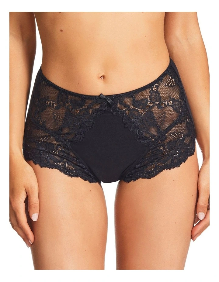 Classic Lace Full Brief in Black