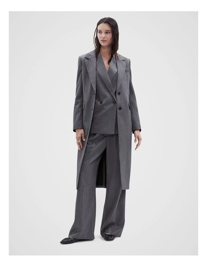 Tailored Coat in Charcoal