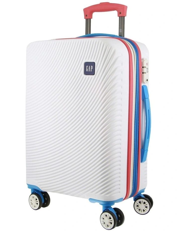 Stripe 56cm Hard-Shell Cabin Suitcase in White