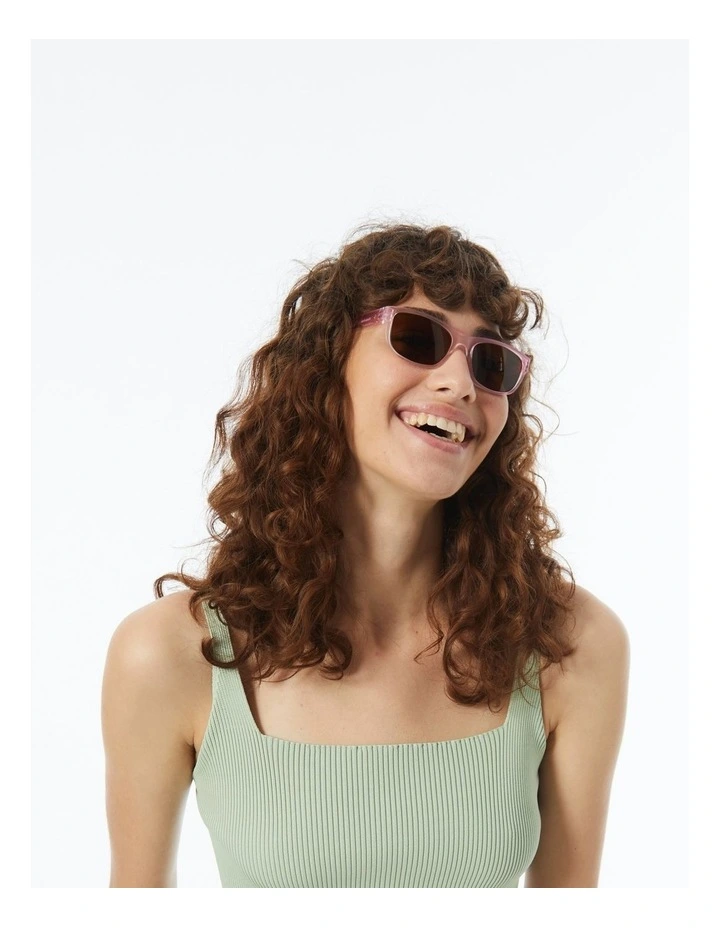 Polarised Brown Lenses Sunglasses in Pink