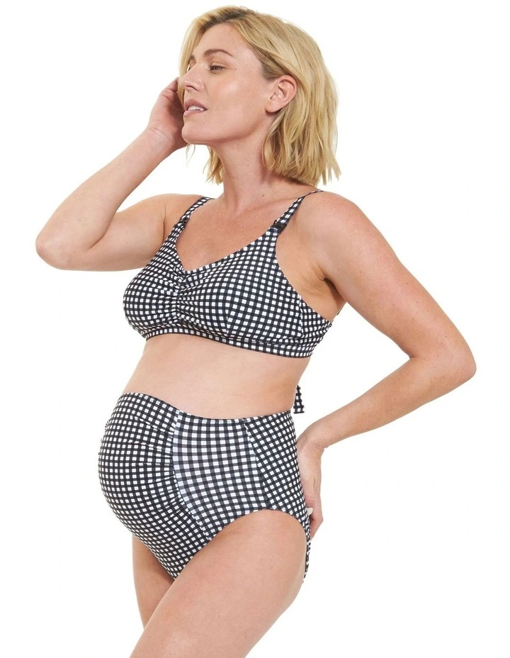 Check Nursing Bikini in Black/White